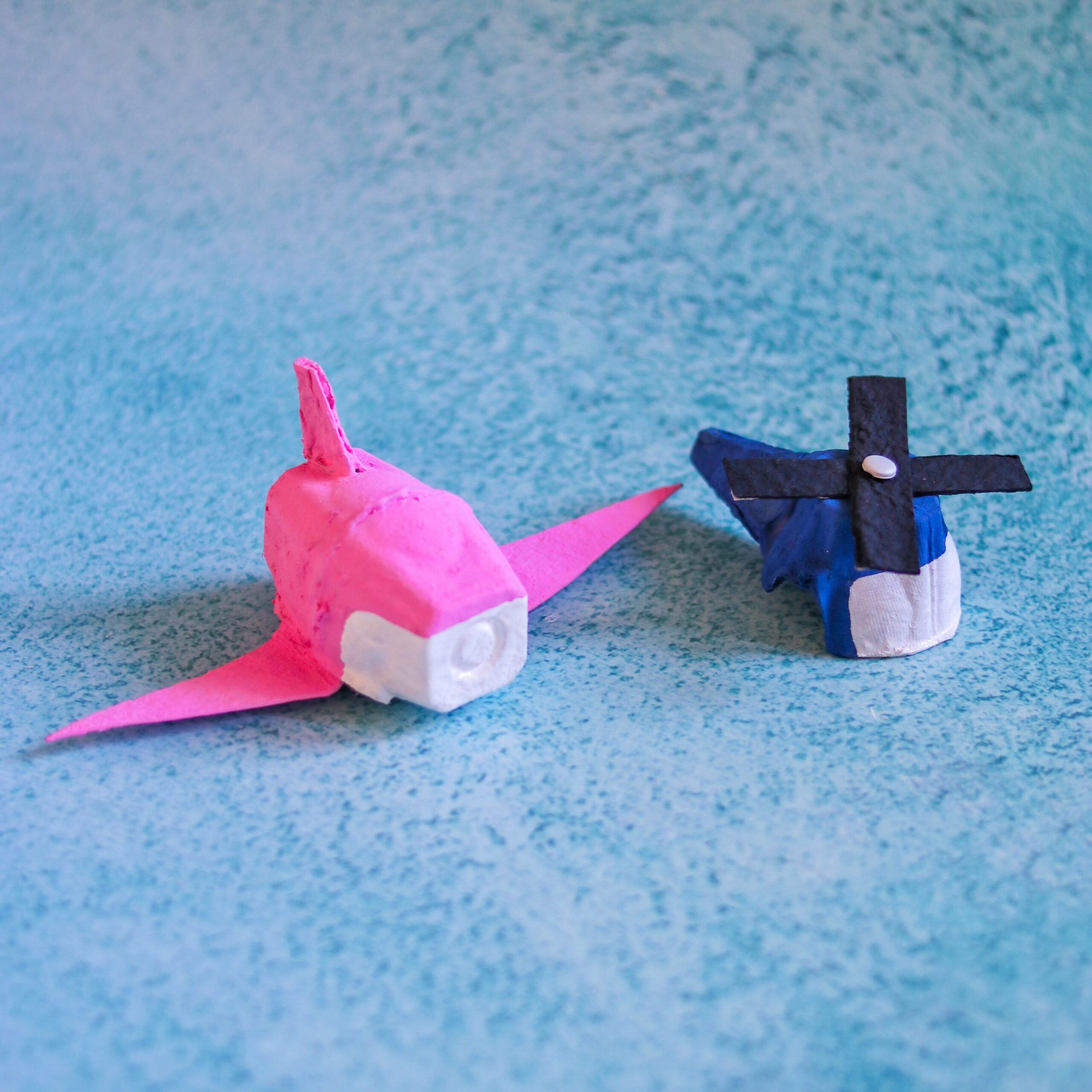 Plane and Helicopter Craft with Egg Cartons