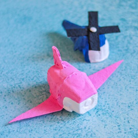 Egg Carton Plane and Helicopter Craft Inspired by PAW Patrol: Air Rescue
