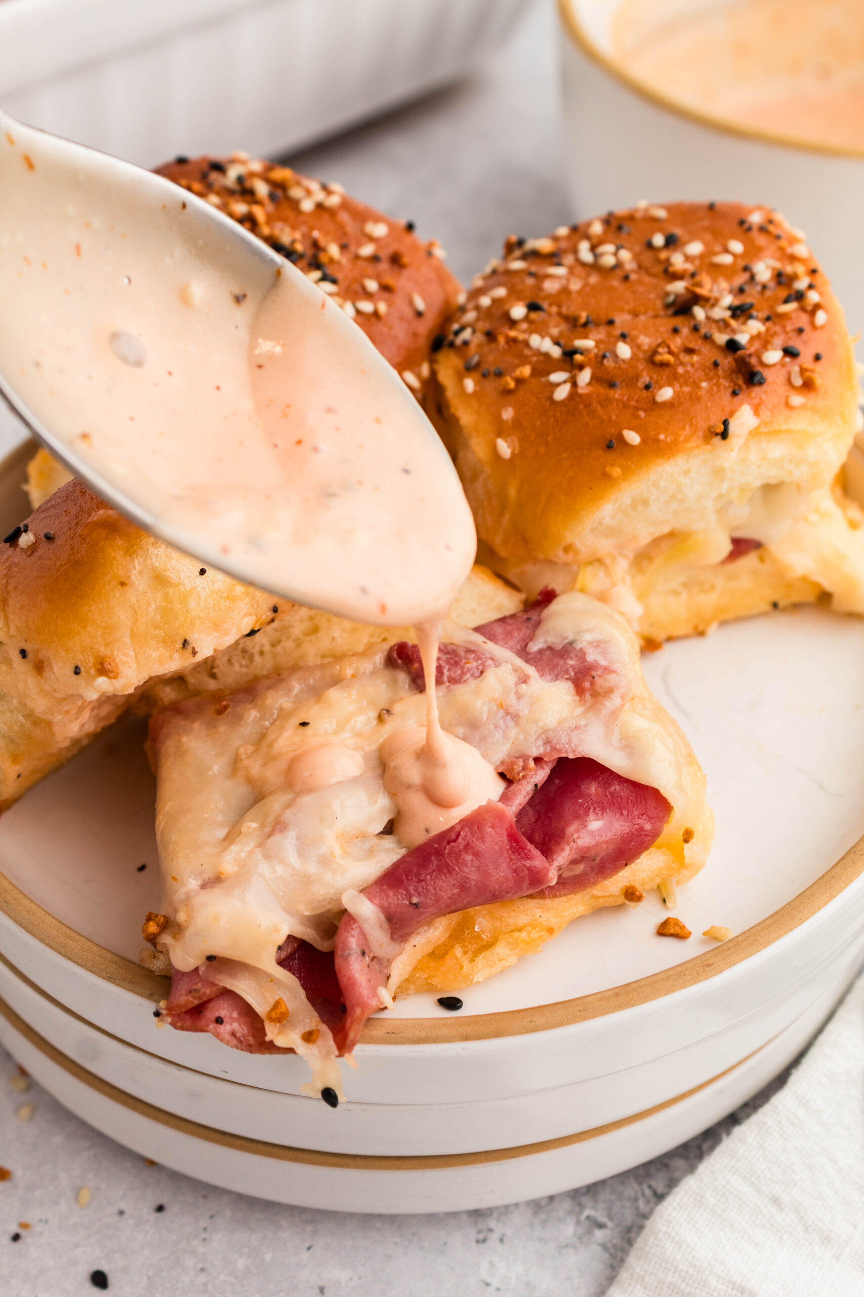 pastrami Reuben sliders