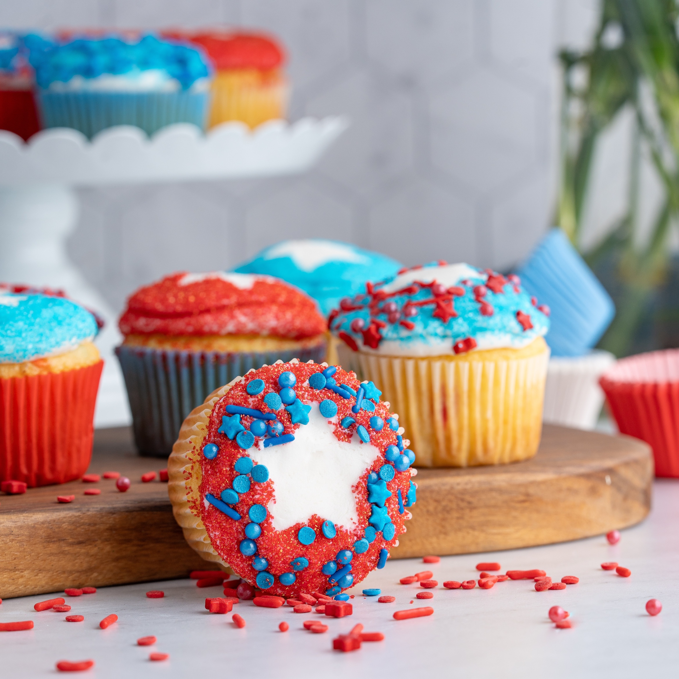 patriotic cupcakes (red white and blue cupcake ideas)