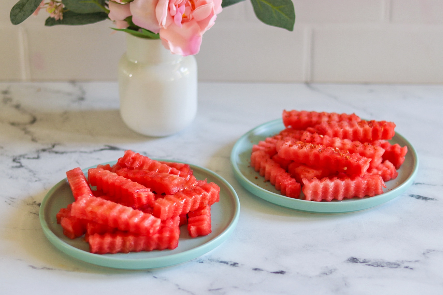 Summer Snacks for Kids: Crinkle Cut Watermelon Fries