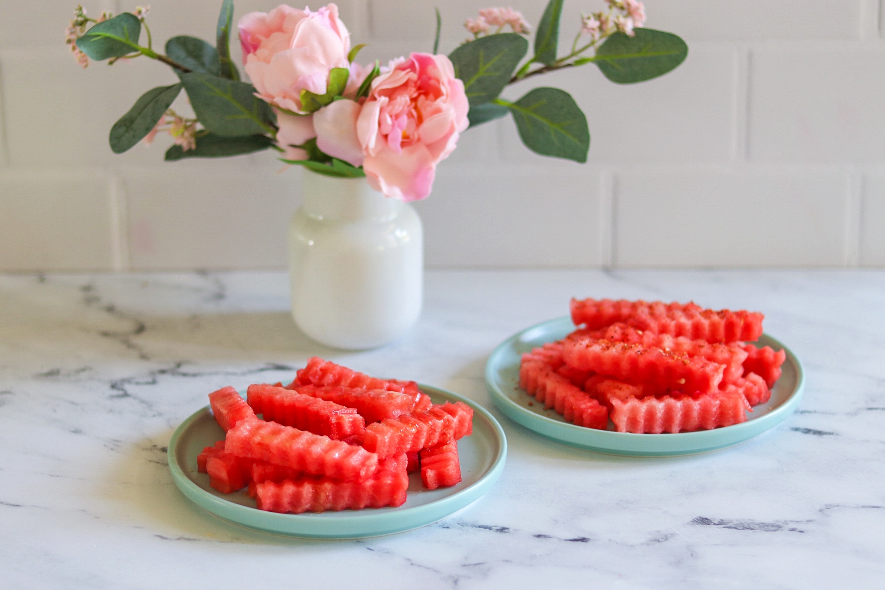 Summer Snacks for Kids: Crinkle Cut Watermelon Fries