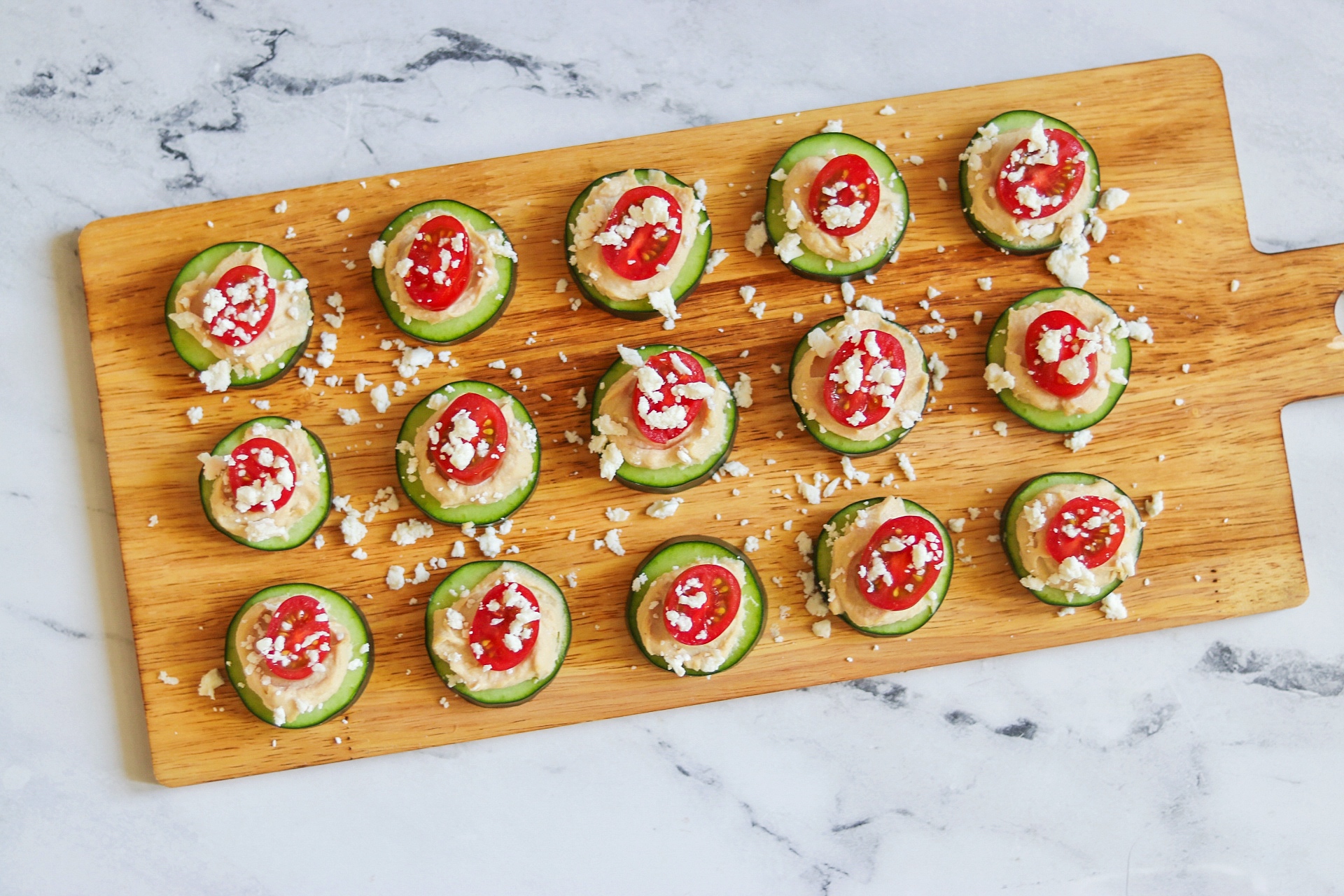 Summer Snacks for Kids: Cucumber Hummus Bites