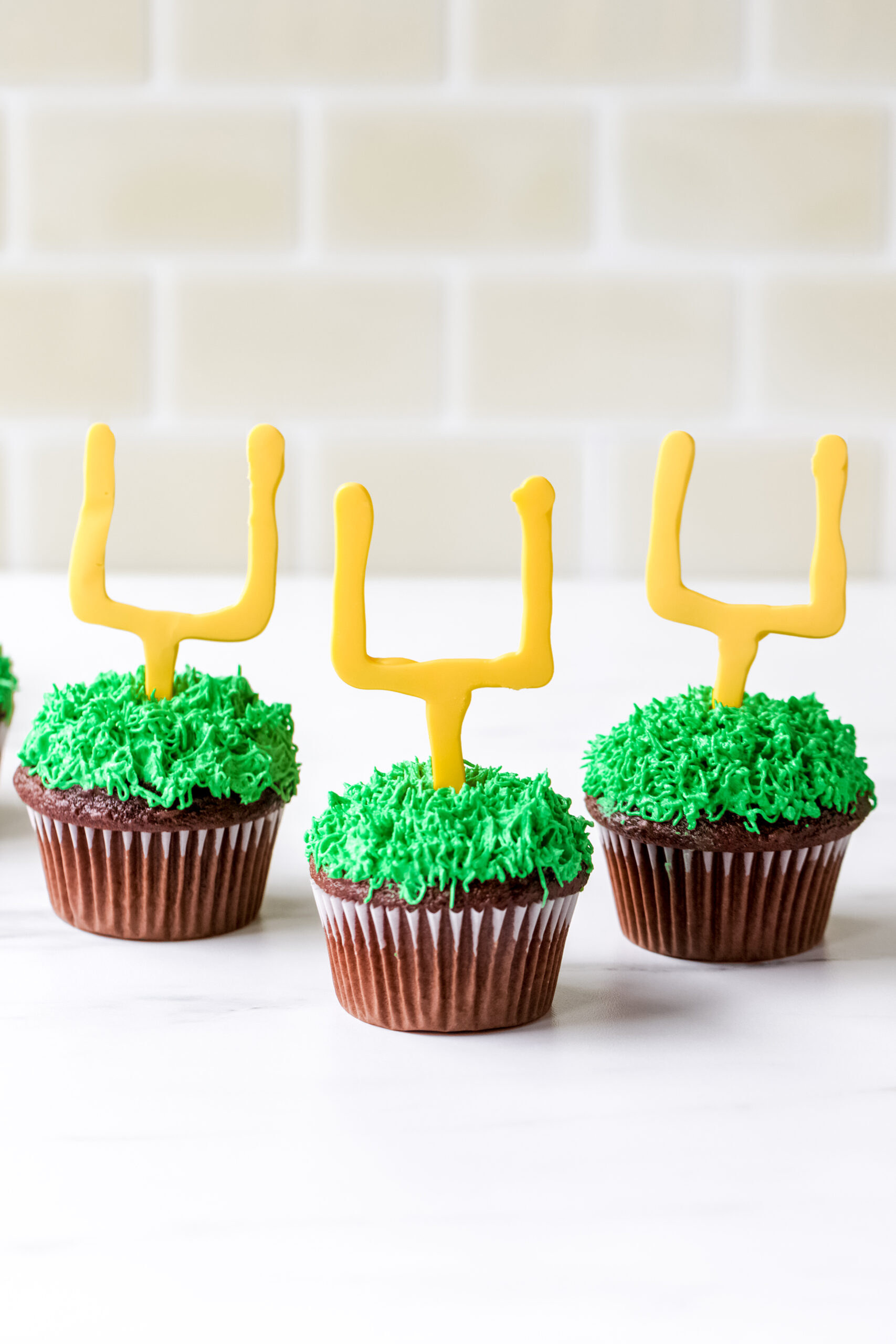 football cupcakes