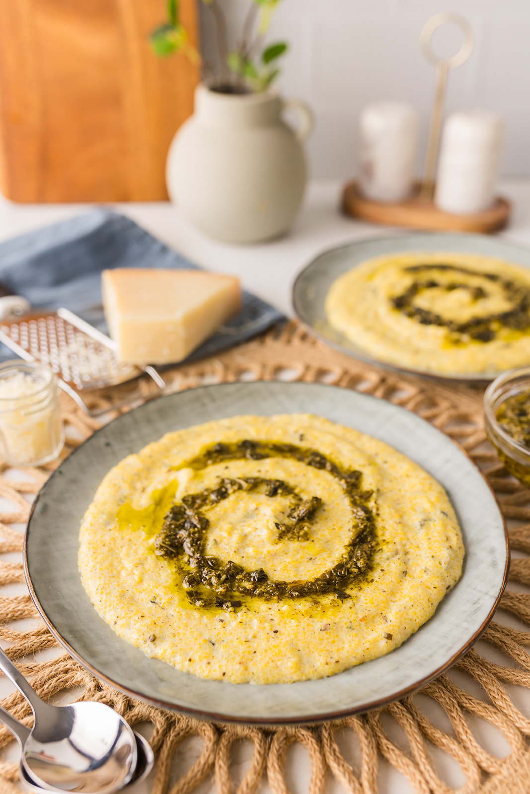 pesto polenta