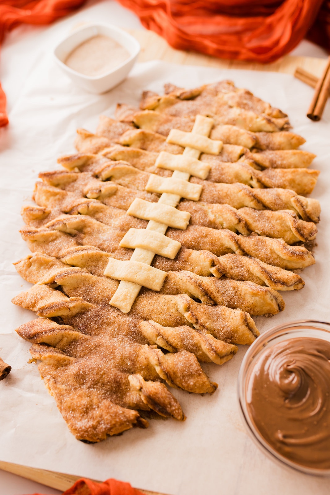 football shaped dessert: Pull-Apart Football Dessert
