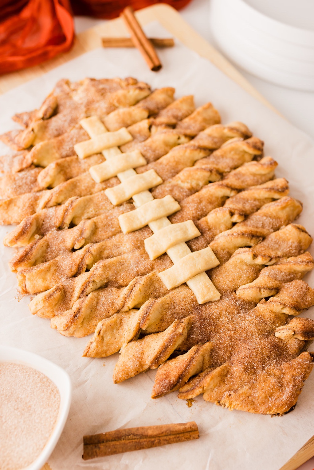 Pull-Apart Football Dessert (delicious football-shaped dessert for tailgate or Big Game parties)