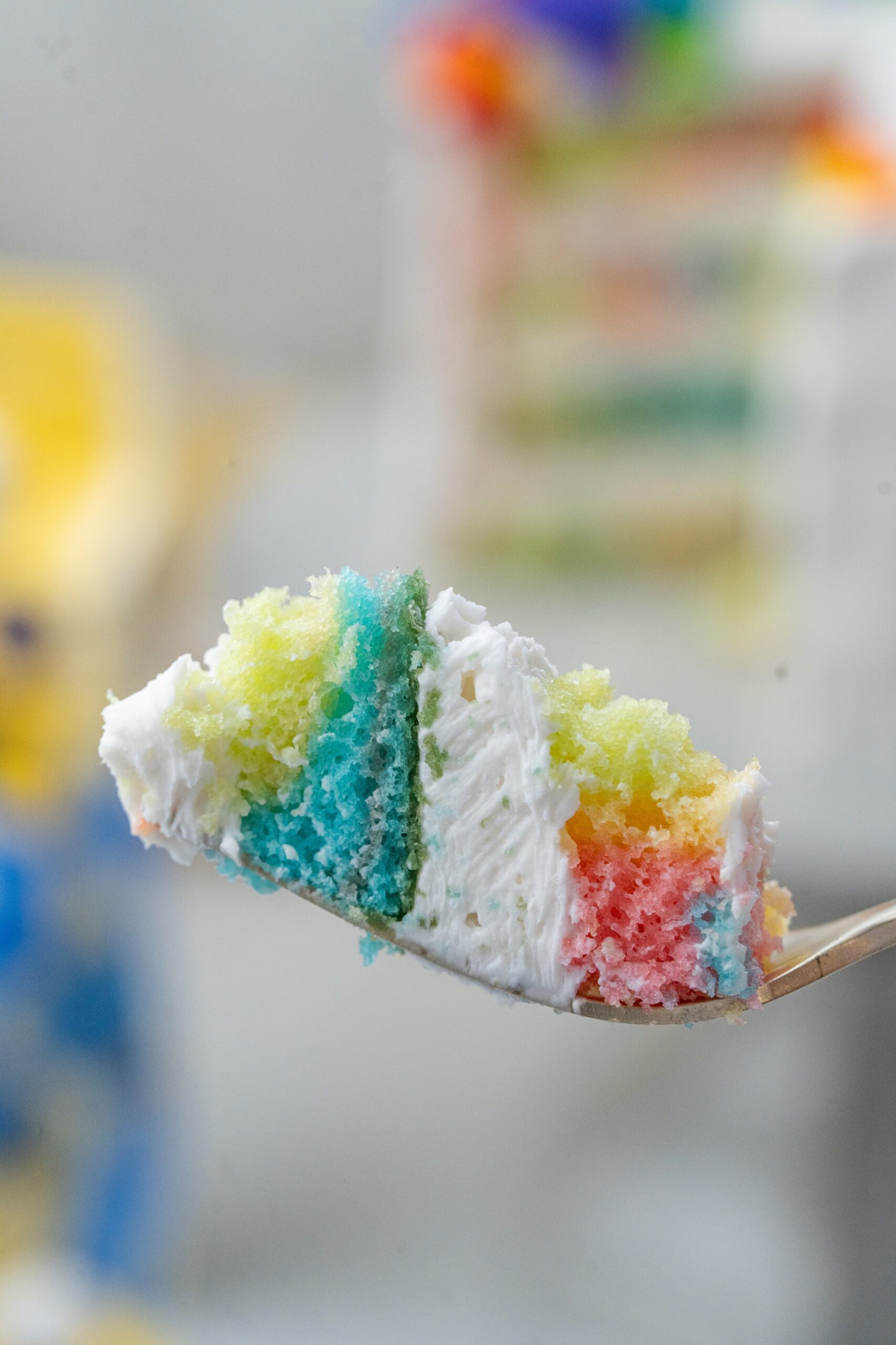 multi colored birthday cake (rainbow swirl cakes)