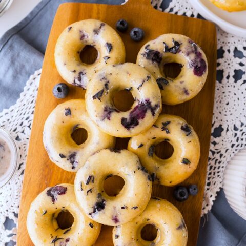 Blueberry Cake Donuts (delicious baked blueberry donuts recipe)
