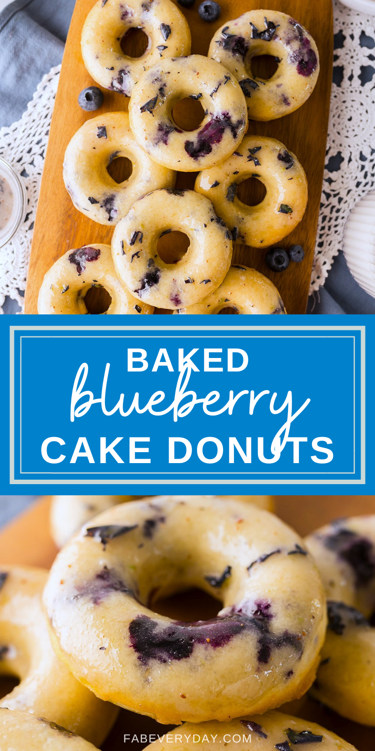 Blueberry Cake Donuts (delicious baked blueberry donuts recipe)