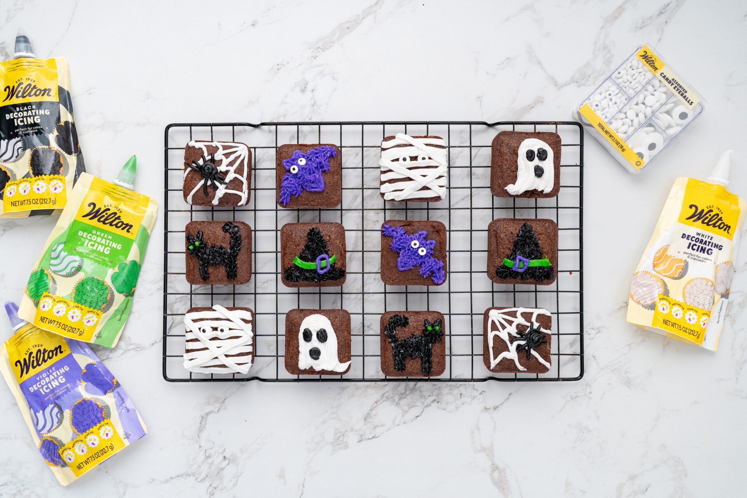 Decorated Halloween Brownies recipe