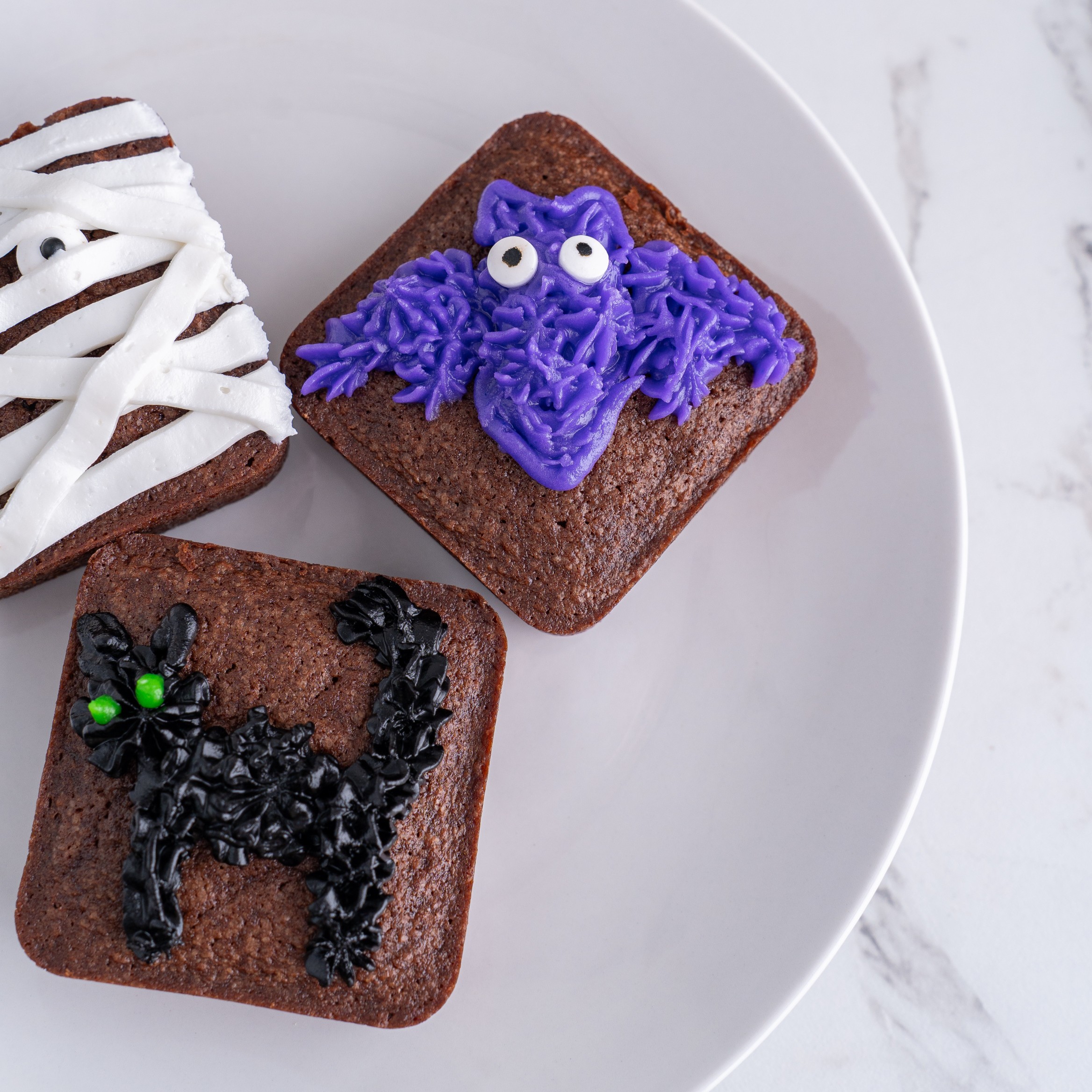 decorated Halloween Brownies