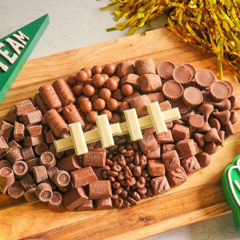 Football Candy Board (easy dessert for Super Bowl party or game day)