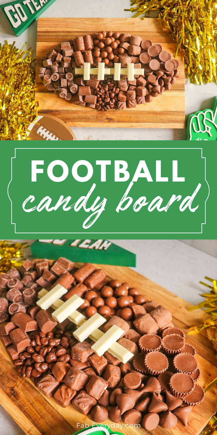 Football Candy Board (easy dessert for Super Bowl party or game day)