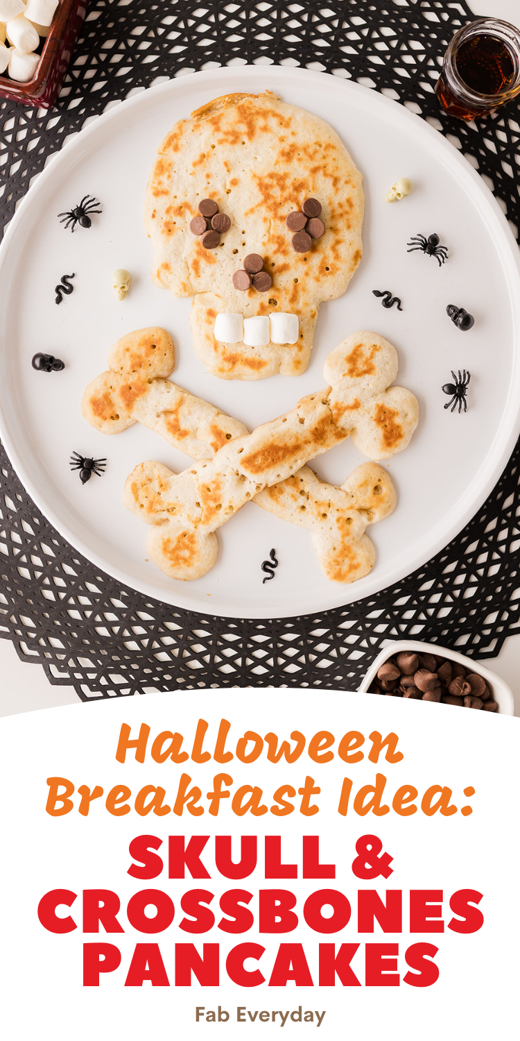 Halloween Pancake Ideas: Skull and Crossbones Pancakes