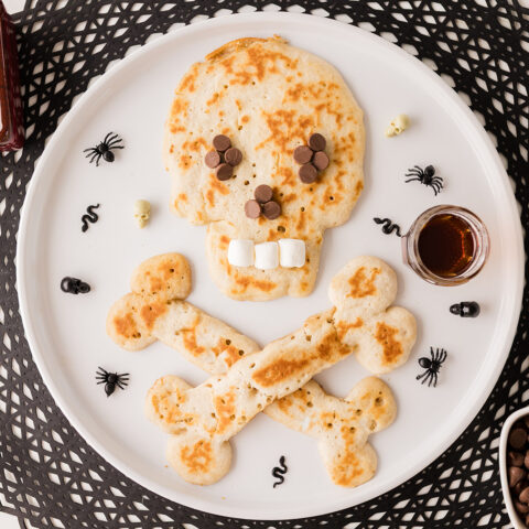 Halloween Pancake Ideas: Skull and Crossbones Pancakes