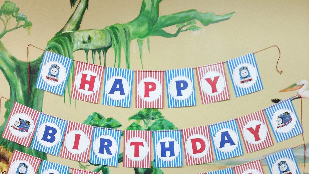 Thomas and Friends Birthday Party Banner
