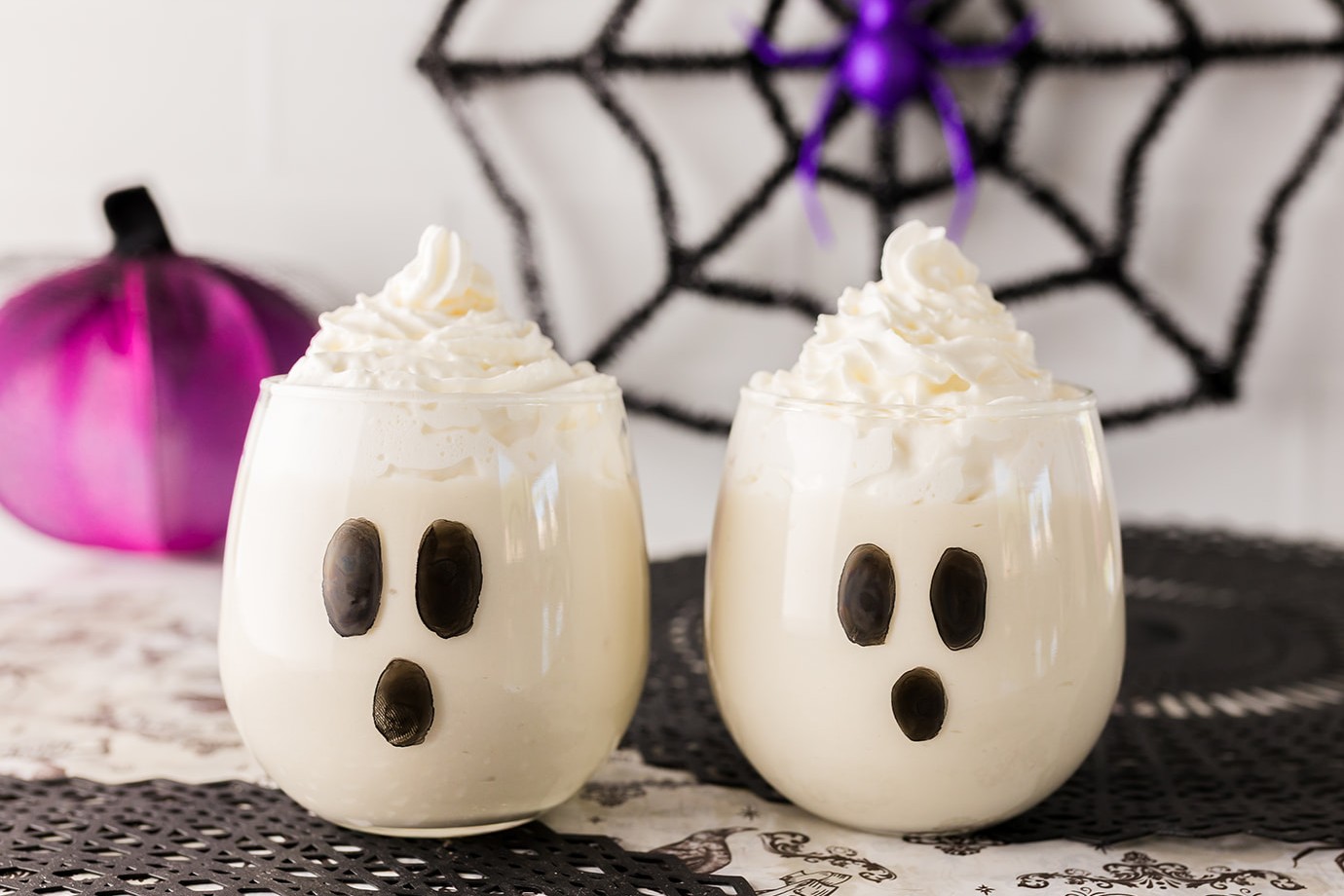 Halloween pudding recipe: Ghost Pudding Cups