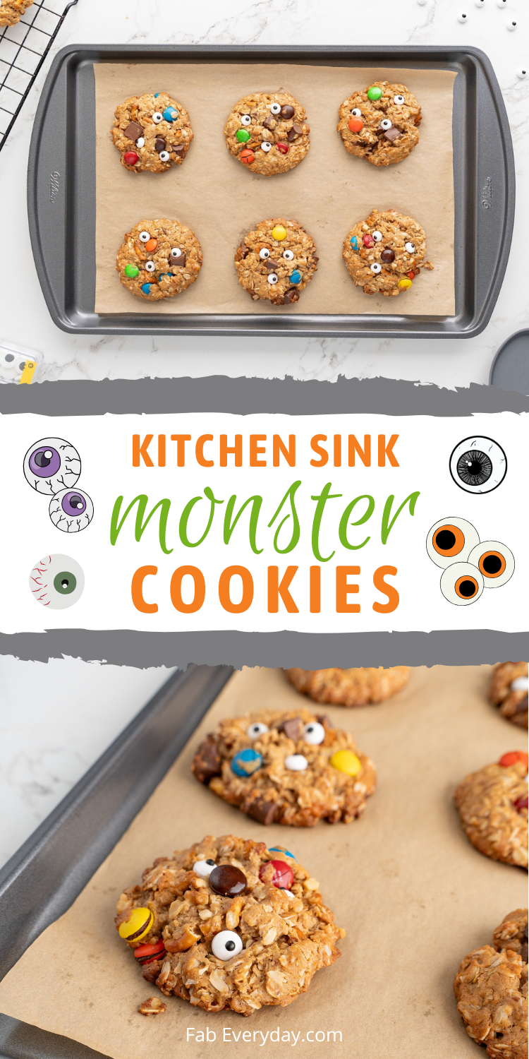 Monster Cookies (kitchen sink cookie recipe)