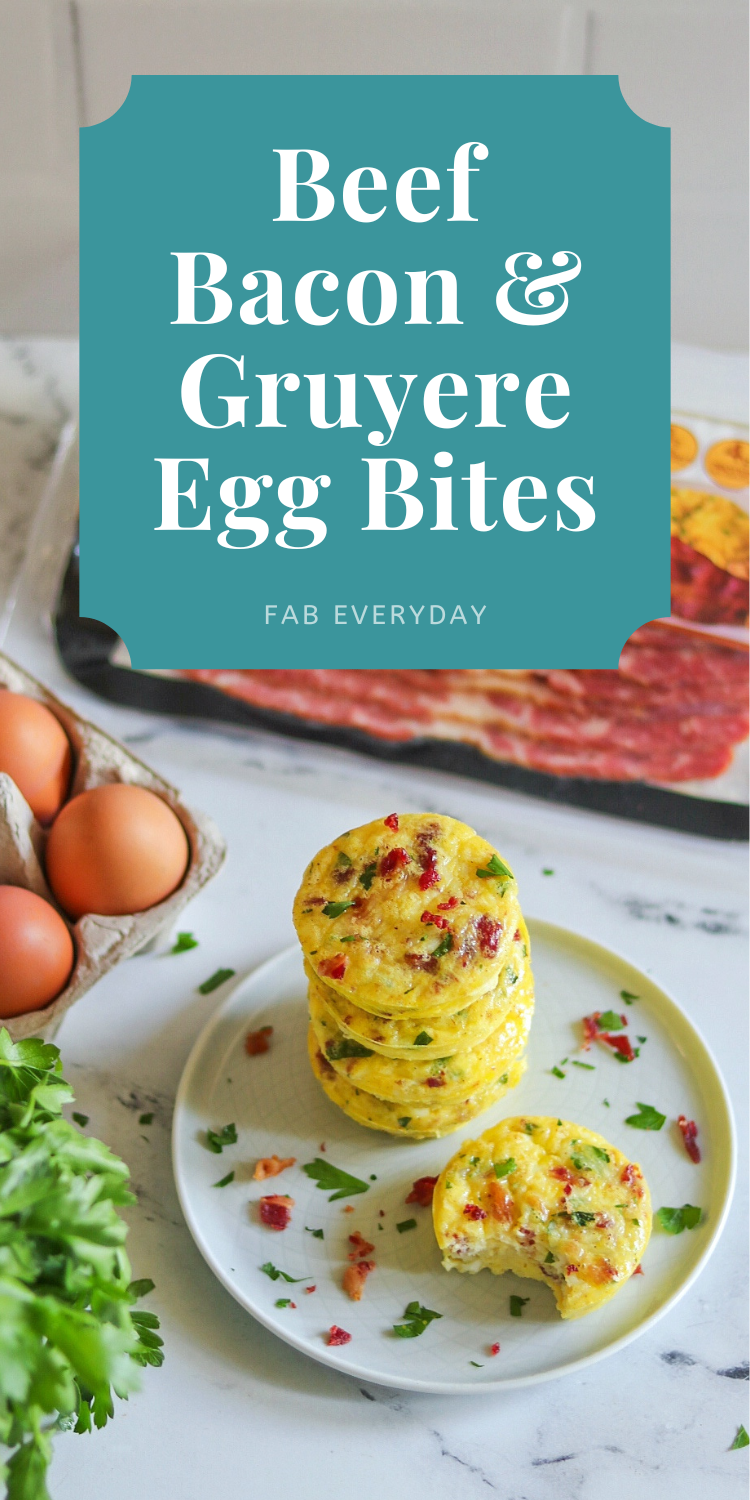 beef bacon recipe ideas: Beef Bacon and Gruyere Egg Bites