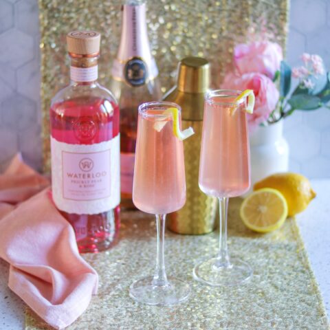 Pink 75 (pink gin cocktail recipe)