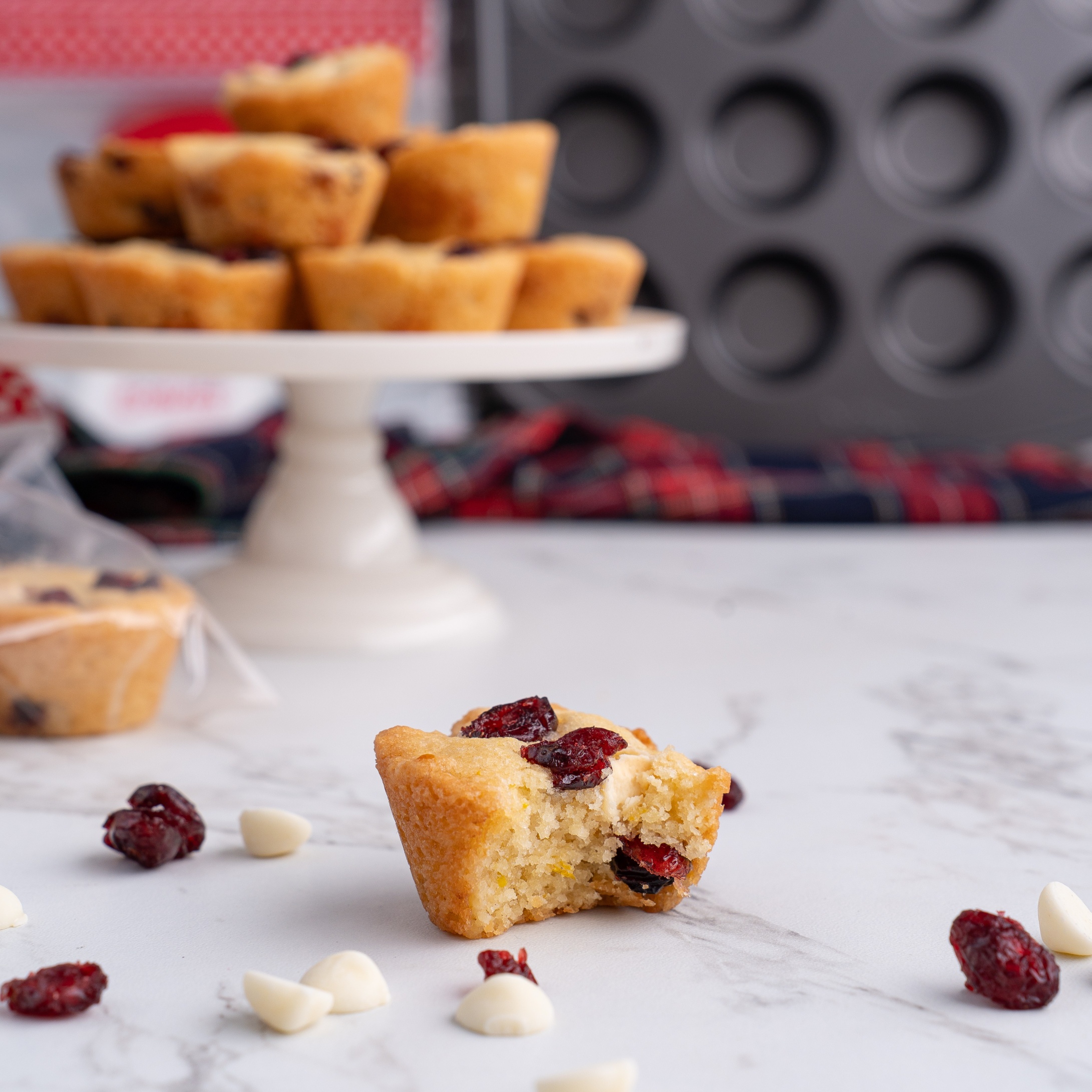 White Chocolate Cranberry Blondies Bites (Christmas blondies recipe)