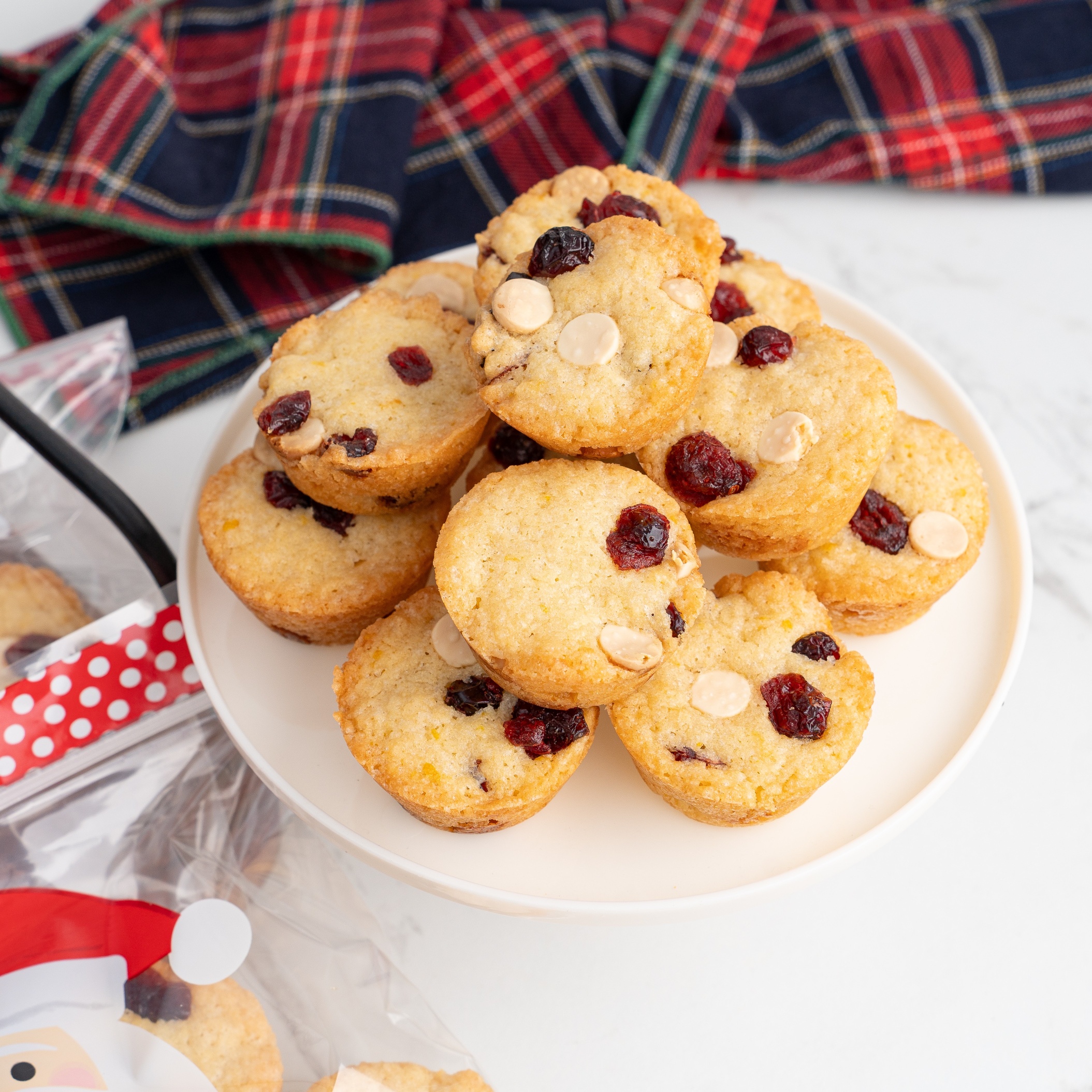 White Chocolate Cranberry Blondie Bites