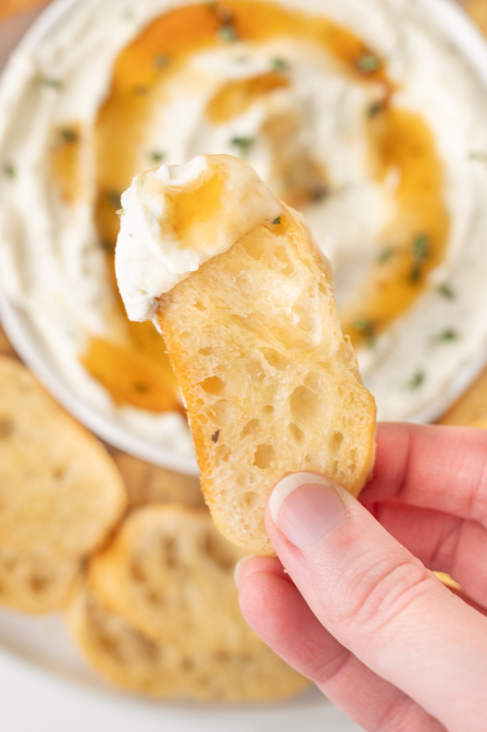 whipped ricotta and honey