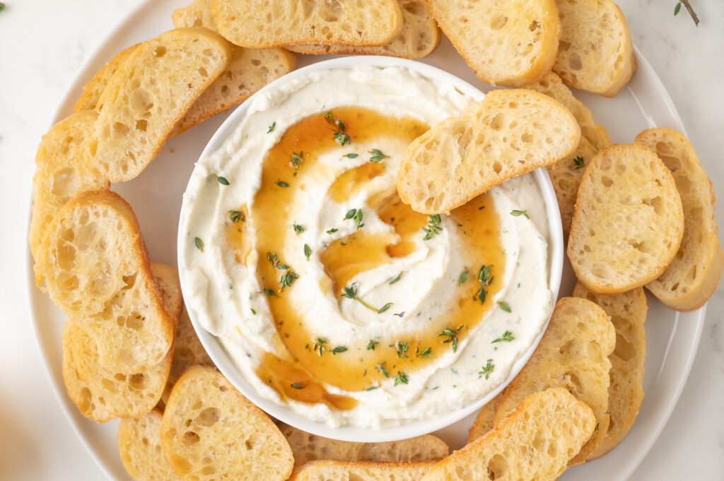whipped ricotta with honey