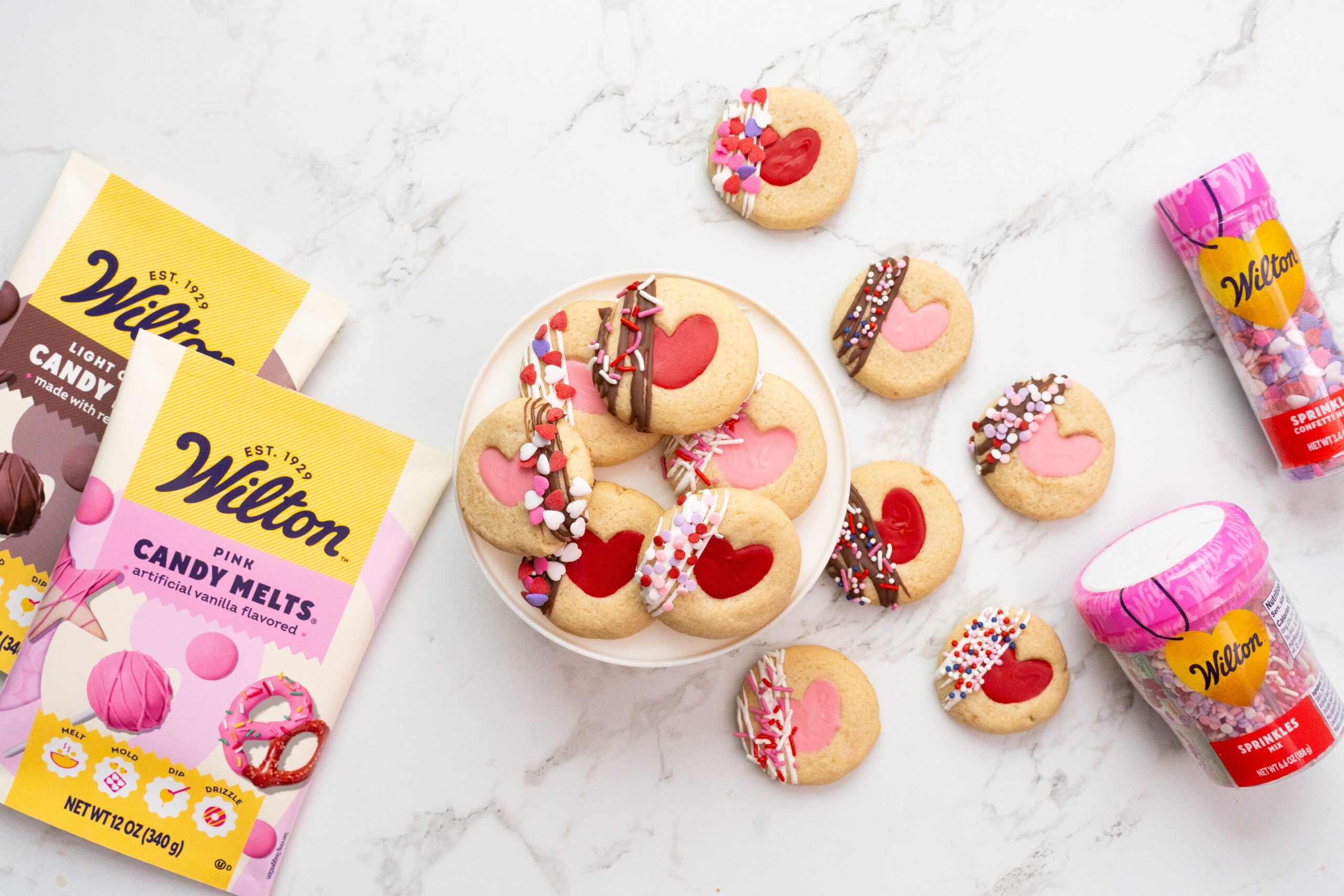 heart thumbprint cookies