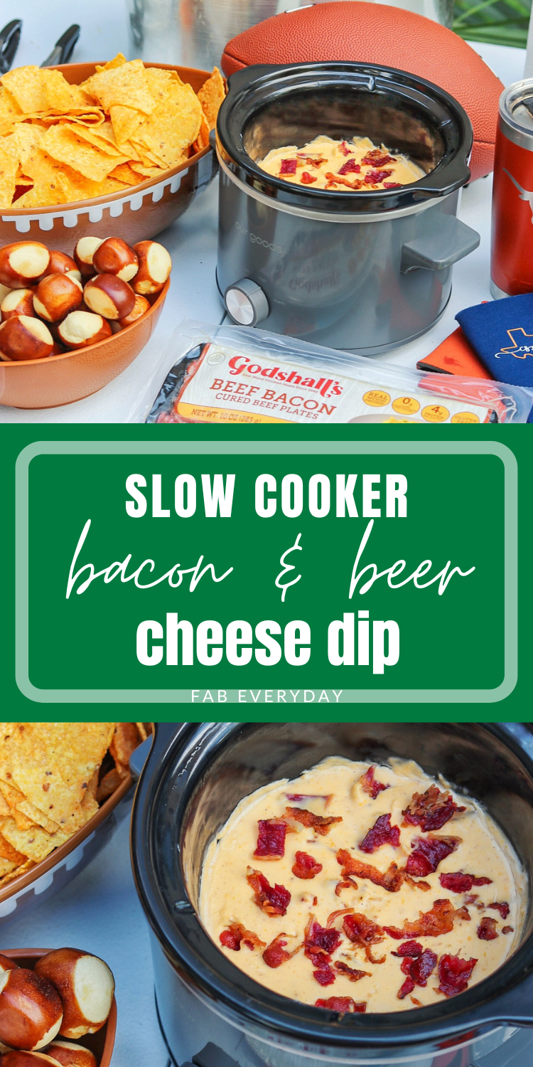 Slow Cooker Beef Bacon Beer Cheese Dip (slow cooker bacon cheese dip recipe)