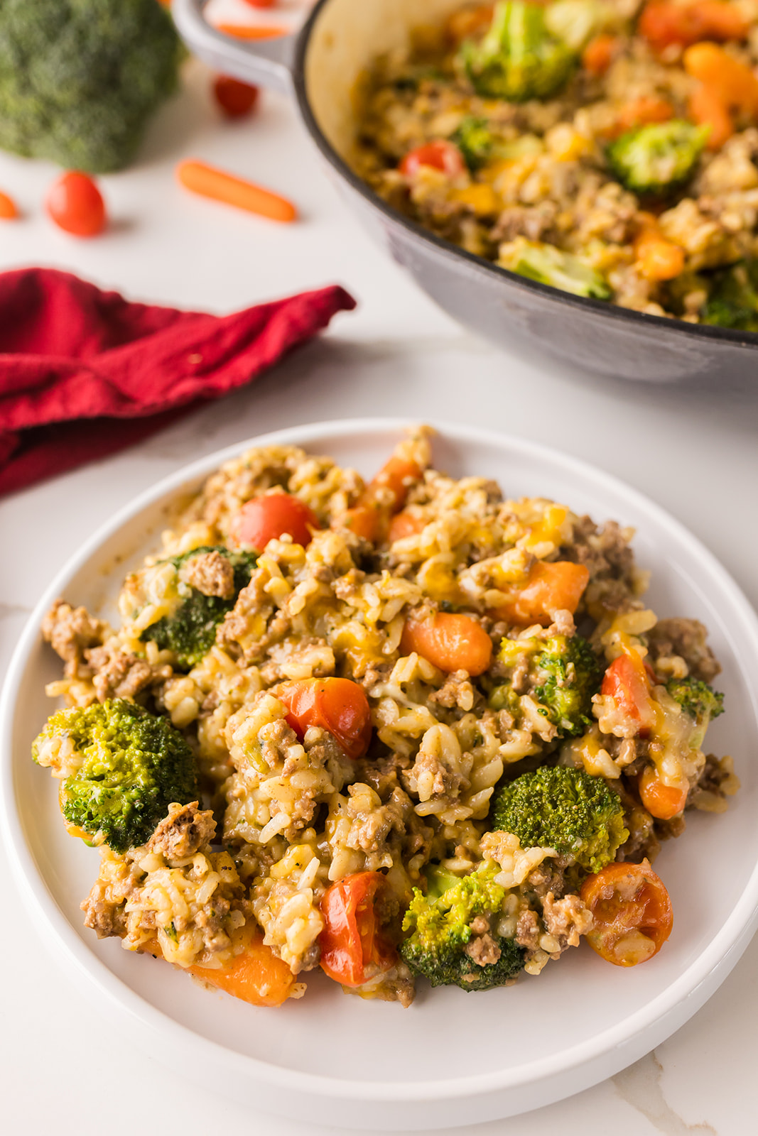 cheesy ground beef and rice skillet