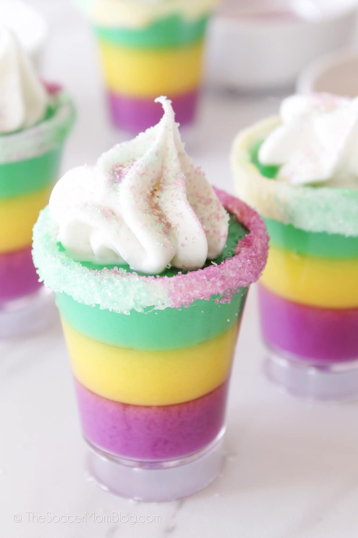 Mardi Gras party ideas: Mardi Gras Jello Shots