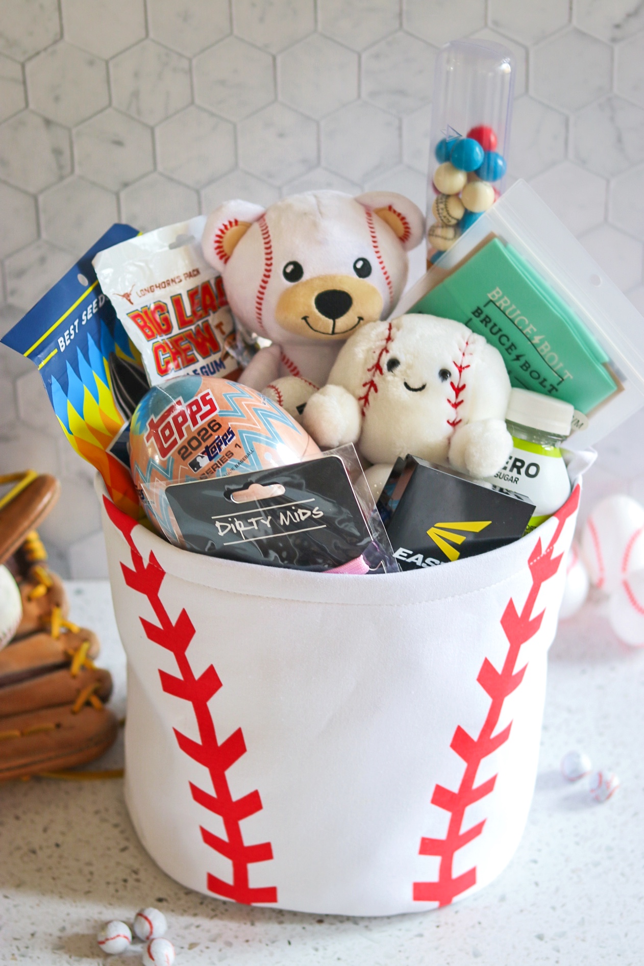 How to Make a Baseball Easter Basket (baseball-themed Easter basket for baseball players)