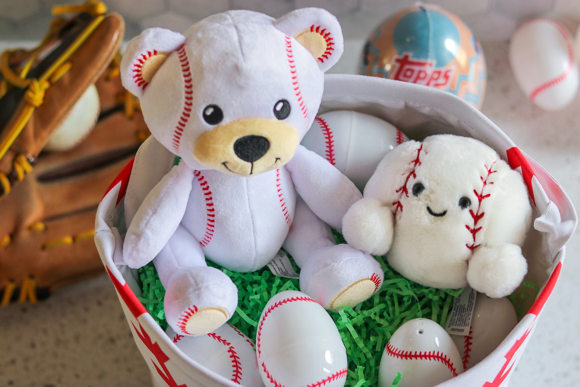 baseball themed Easter basket