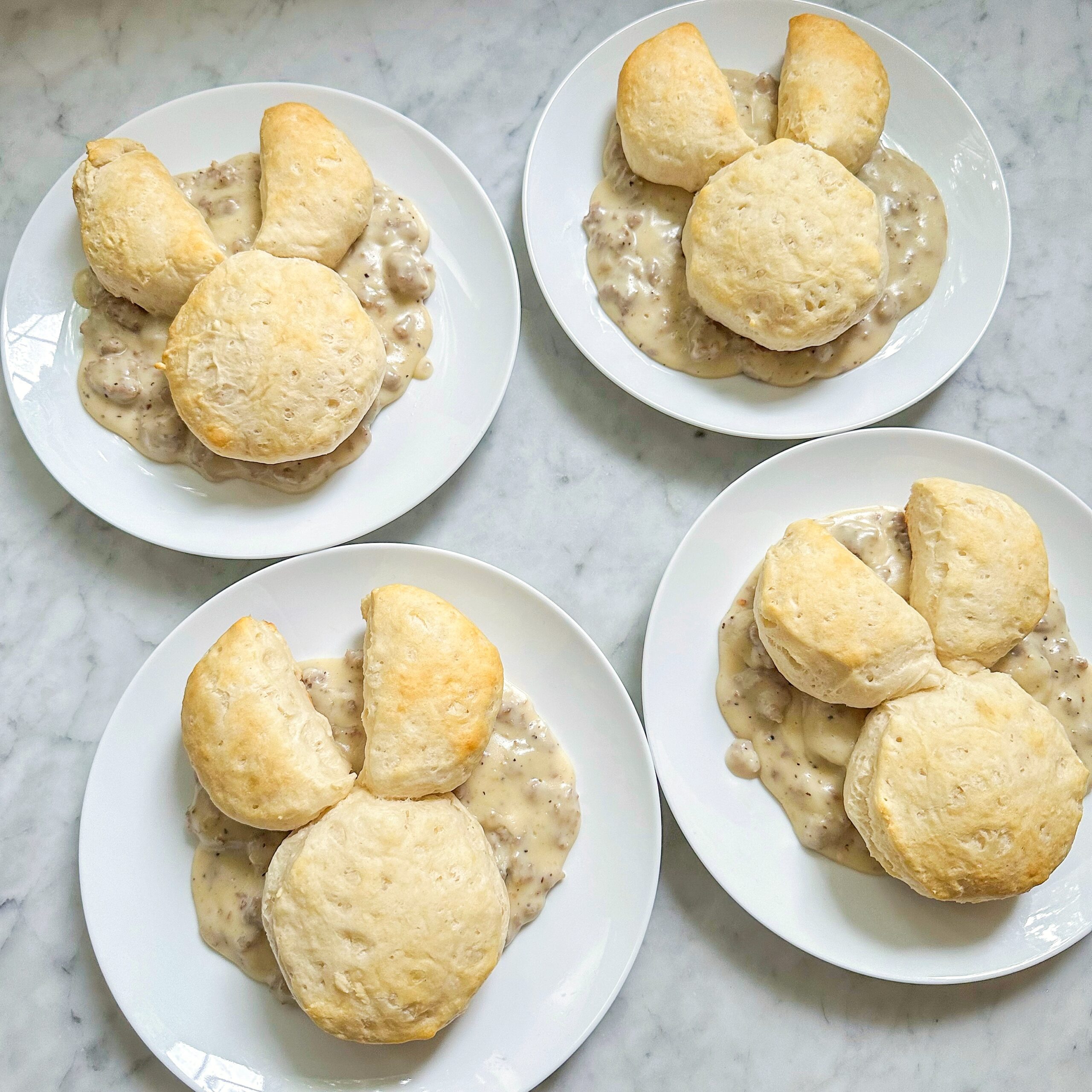 Easter breakfast for kids: Bunny biscuits and gravy