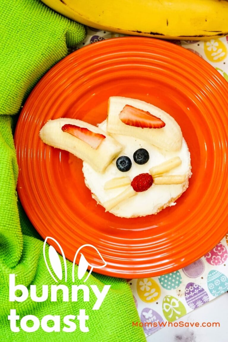bunny themed food ideas: easter bunny breakfast toast