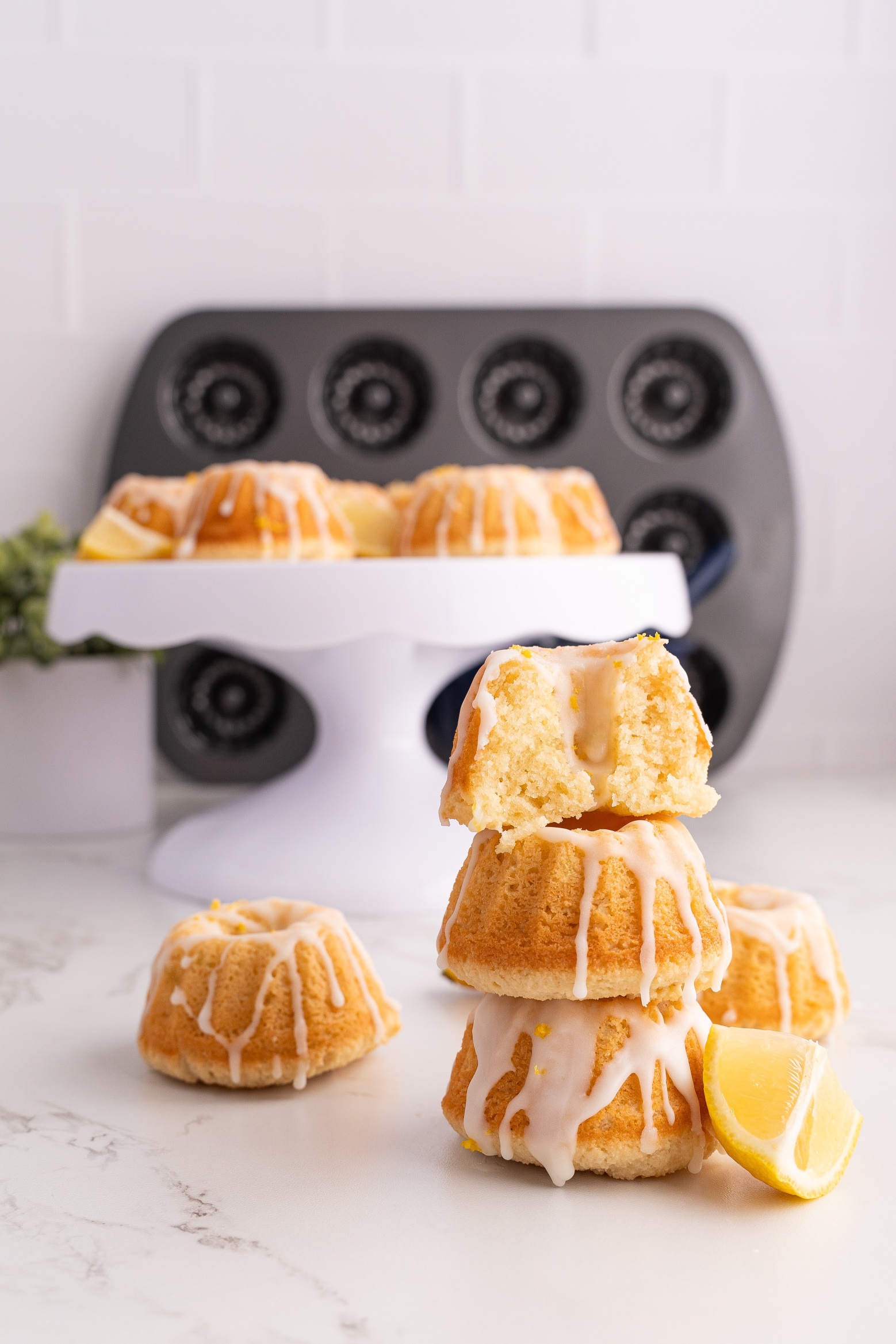 lemon gluten free mini Bundt cakes