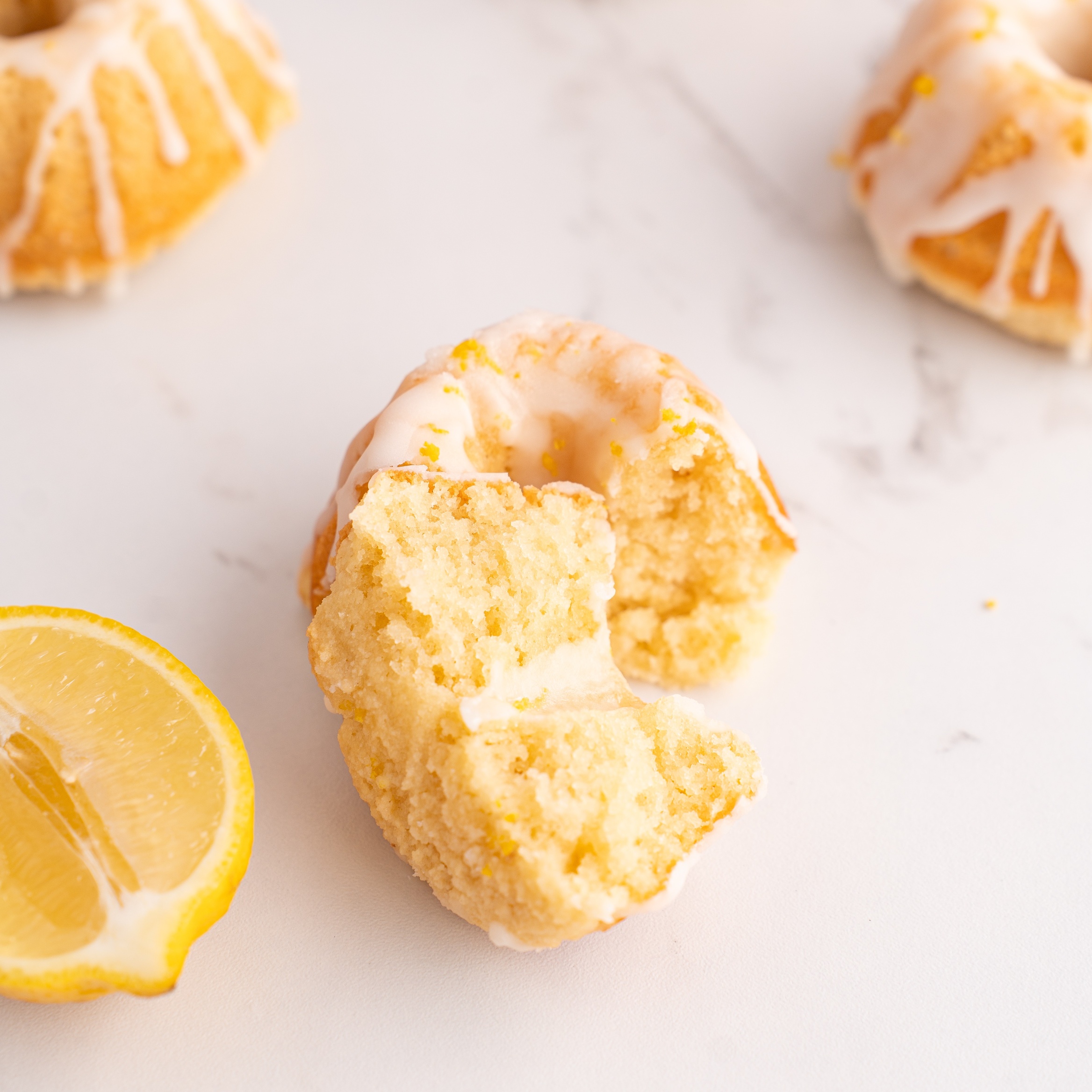 gluten free mini lemon Bundt cake