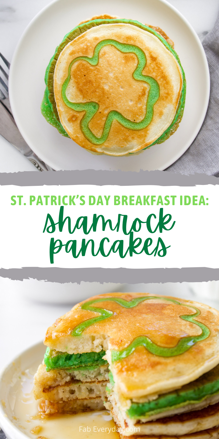 St. Patrick's Day Breakfast Ideas: Shamrock Pancakes