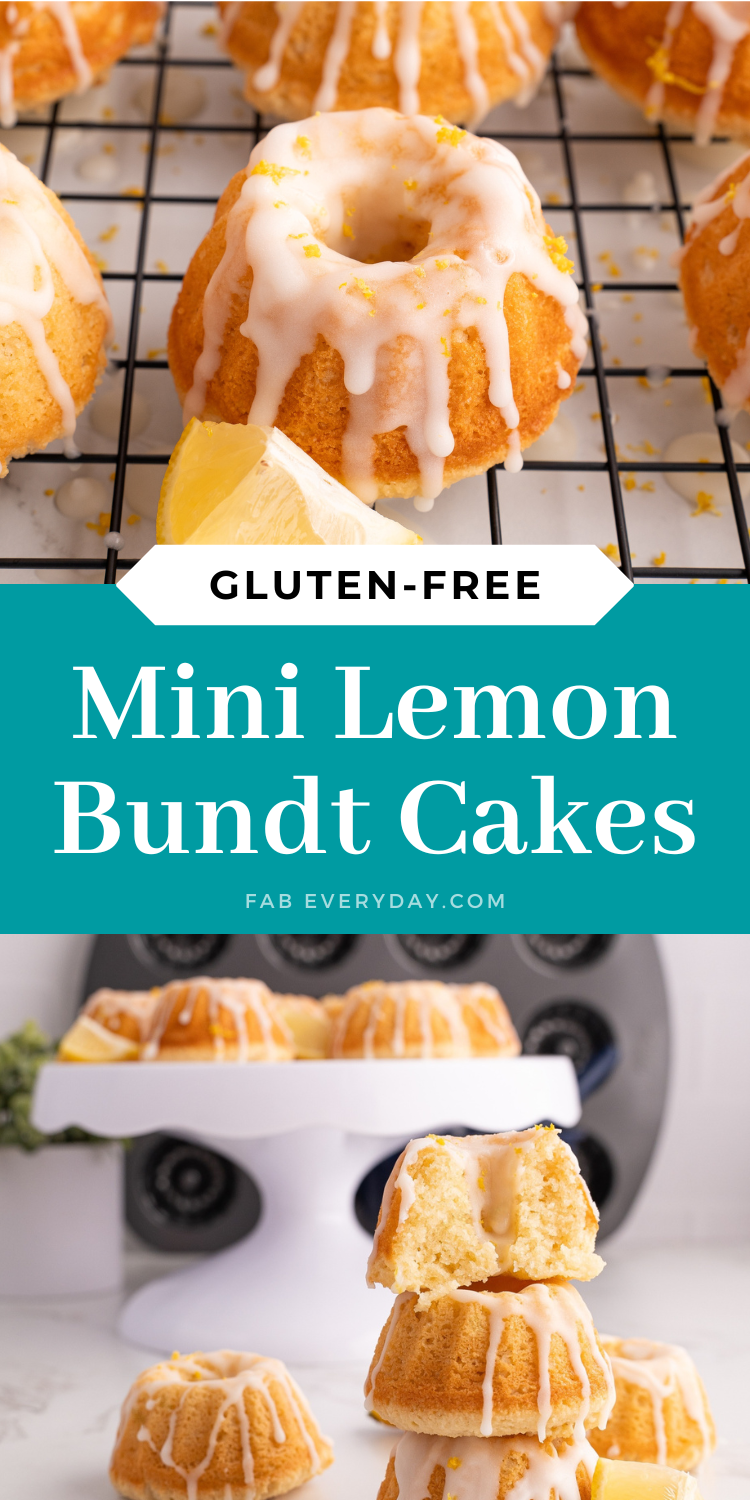 Gluten-Free Mini Lemon Bundt Cakes (almond flour Bundt cake recipe)