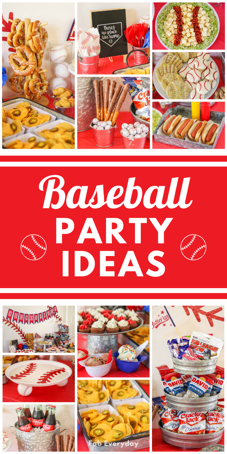 Baseball Party Ideas (for an MLB Opening Day party, baseball birthday party, or team party)