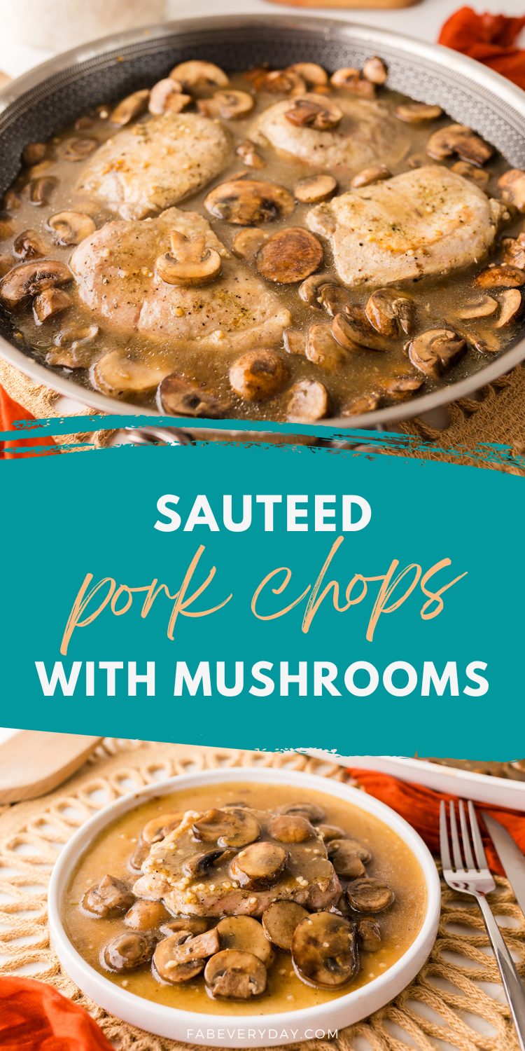Sauteed Pork Chops with Mushrooms recipe