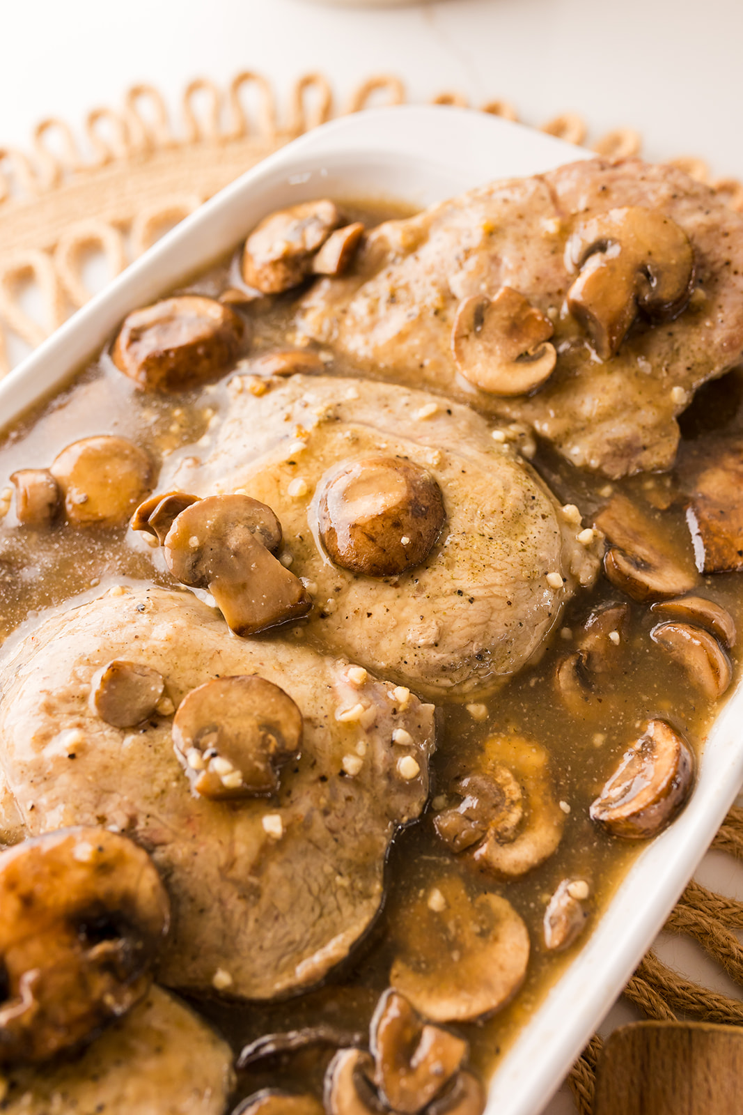Sauteed Pork Chops with Mushrooms