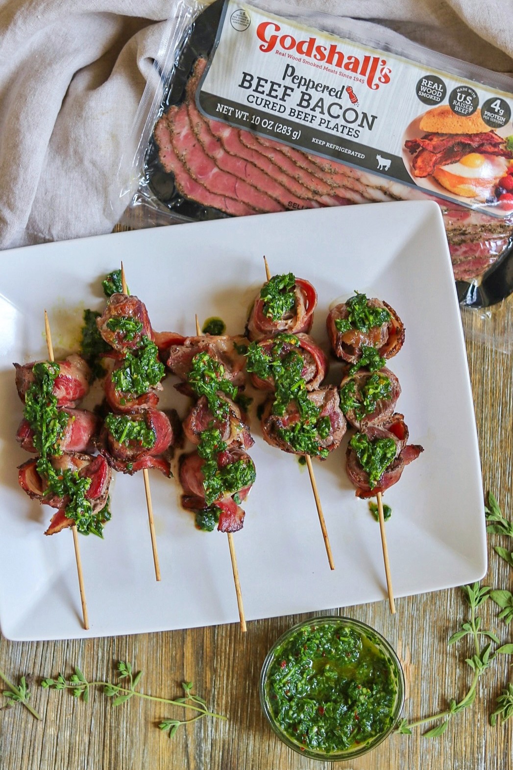 bacon wrapped steak skewers