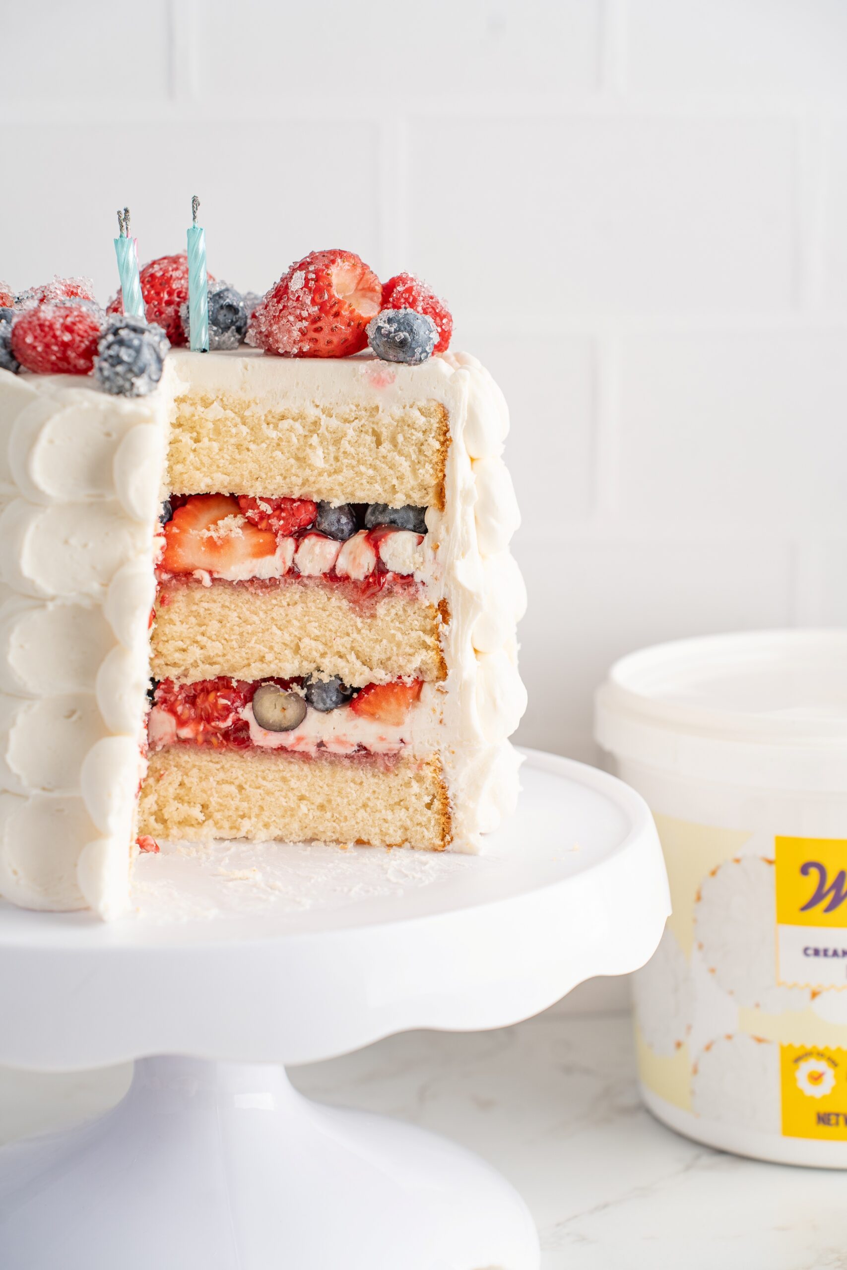 mixed berry birthday cake