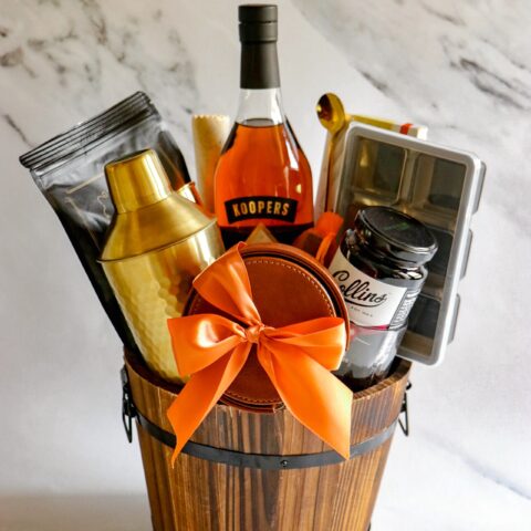 Father's Day gift basket: DIY Whiskey Gift Basket