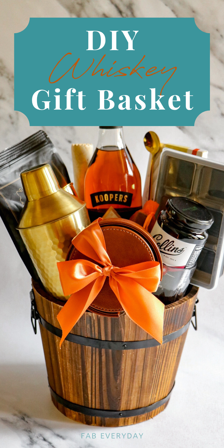 Father's Day gift basket: DIY Whiskey Gift Basket