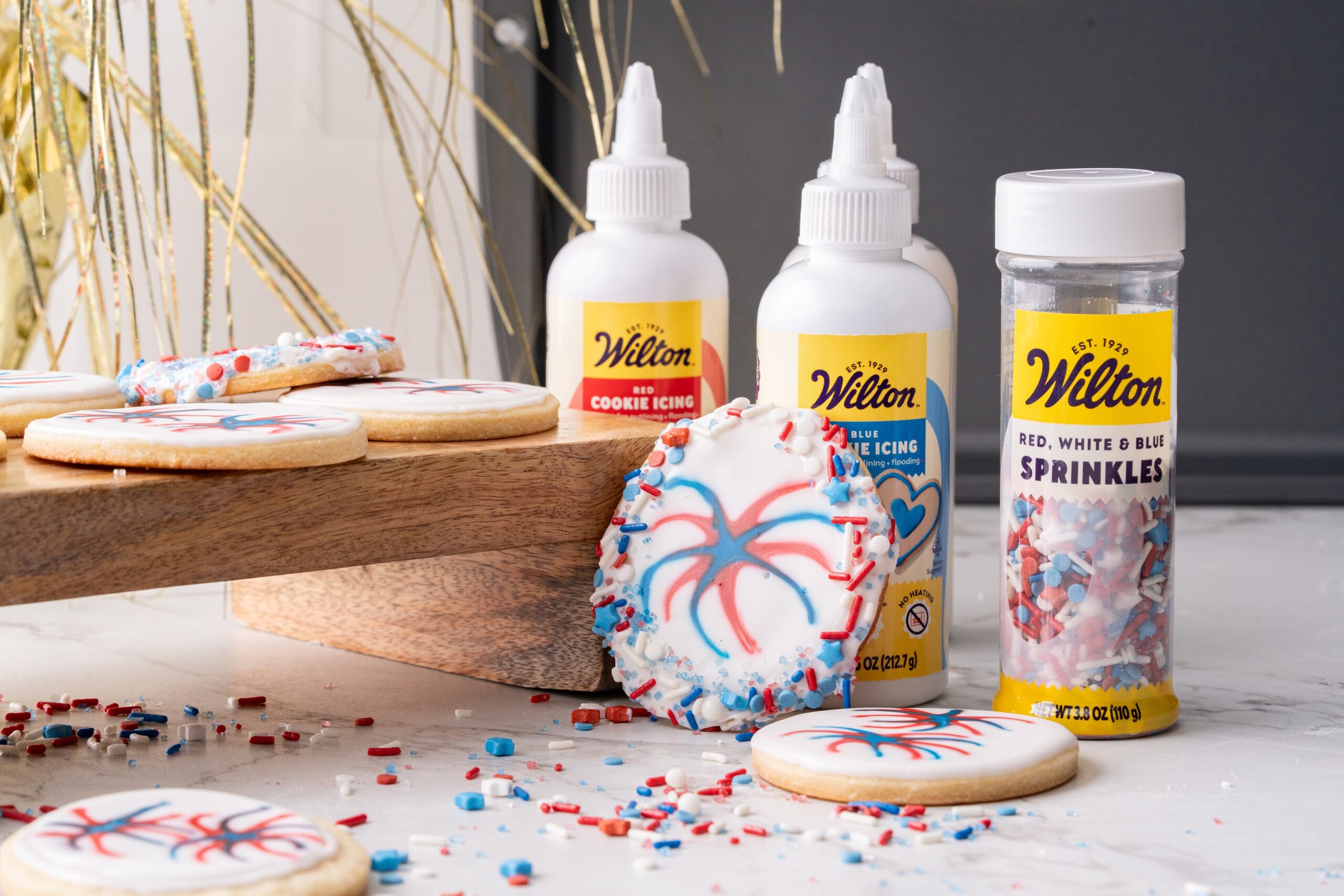 firework patriotic cookies