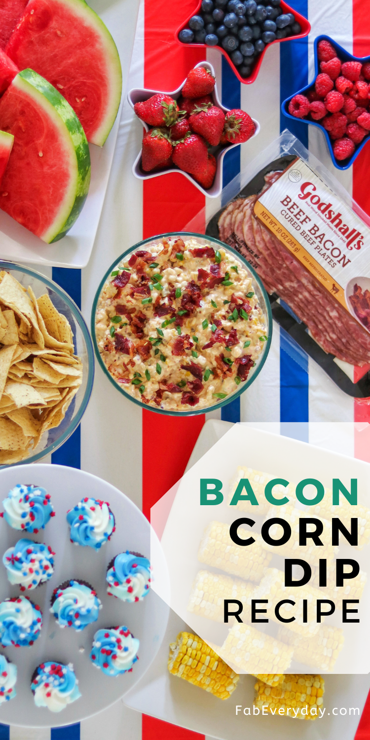 cold corn dip with bacon